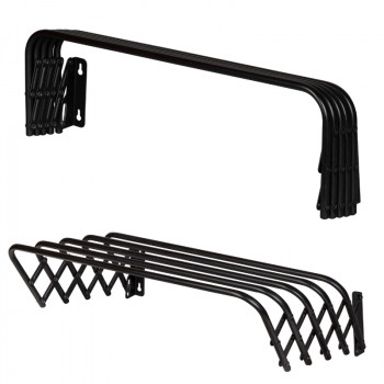 Sauber sieninis skalbinių džiovinimo stovas, 4 m / 80 cm, juodas