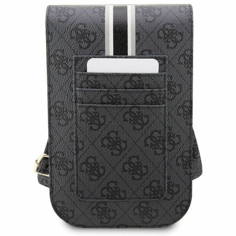 Guess 4G Stripe telefono rankinė, juoda