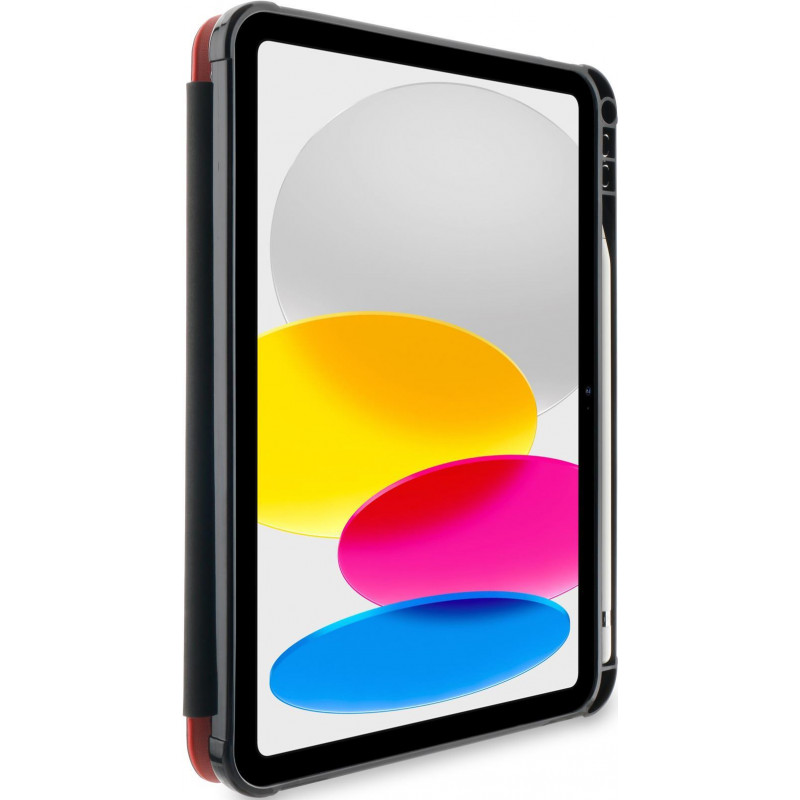 OtterBox React Series itin plonas atlenkiamas dėklas Apple iPad 10.9 inch (10-oji karta) - juodas/raudonas