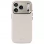 Decoded Leather Backcover – odinis dėklas iPhone 18 Pro / 17 Pro, suderinamas su MagSafe (pilkai ruda)