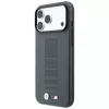 BMW M Blue Perfo Metal Logo MagSafe dėklas, skirtas iPhone 18 Pro / 17 Pro, pilkas