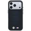 BMW M Blue Perfo Metal Logo MagSafe dėklas, skirtas iPhone 18 Pro Max / 17 Pro Max, juodas