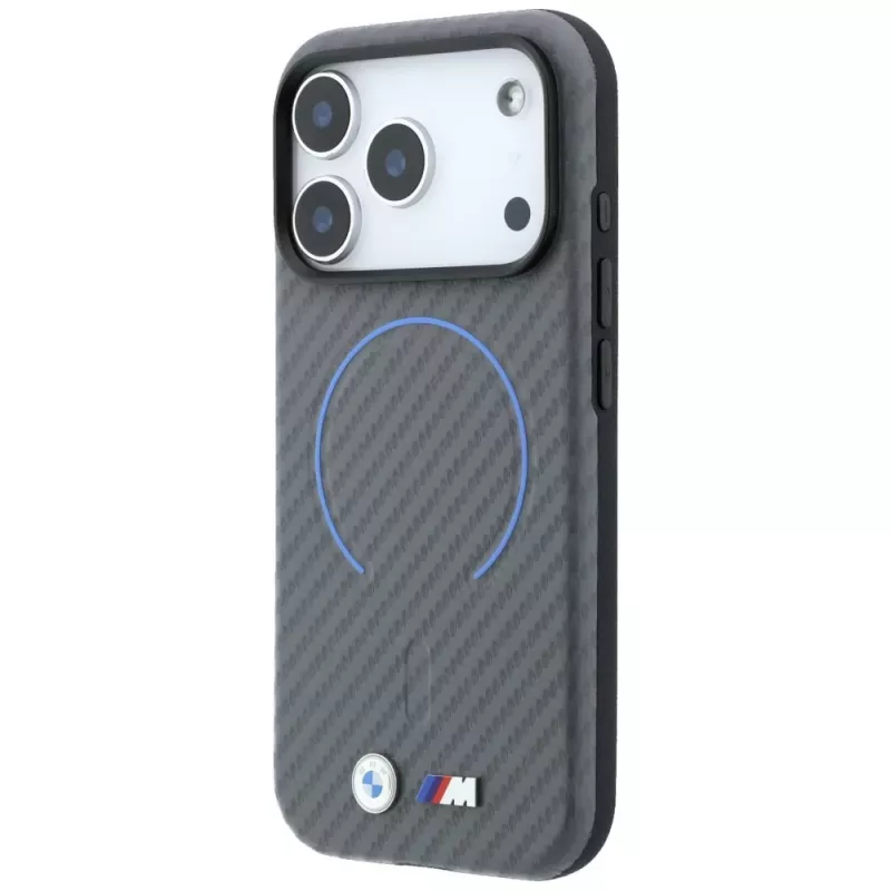 BMW M „Carbon Printed Ring“ „MagSafe“ dėklas, skirtas „iPhone 18 Pro“ / „17 Pro“, antracito spalvos