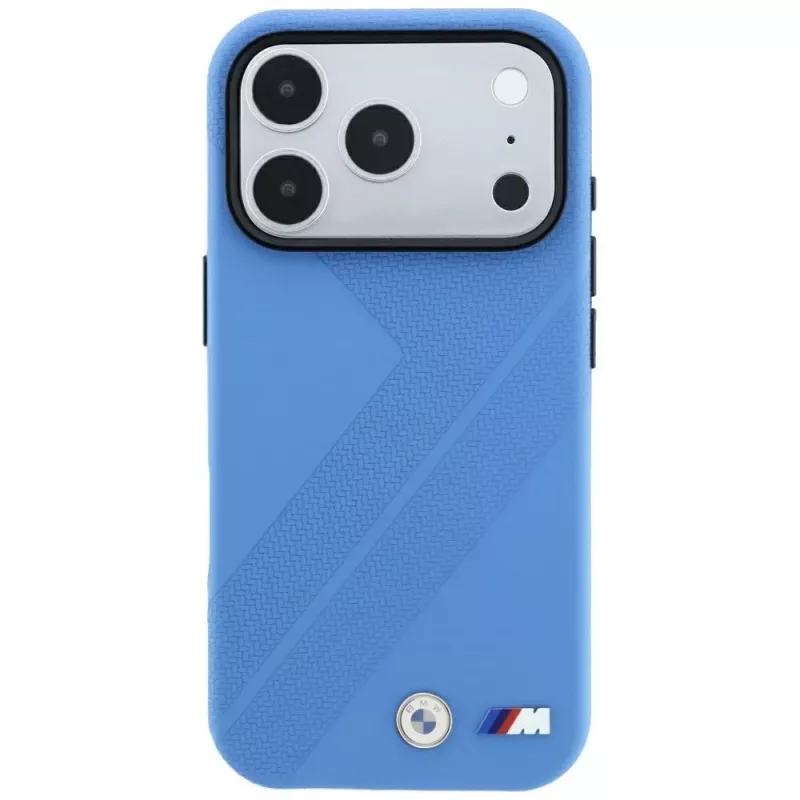 BMW M Tire Track metalinio logotipo MagSafe dėklas iPhone 18 Pro Max / 17 Pro Max, mėlynas