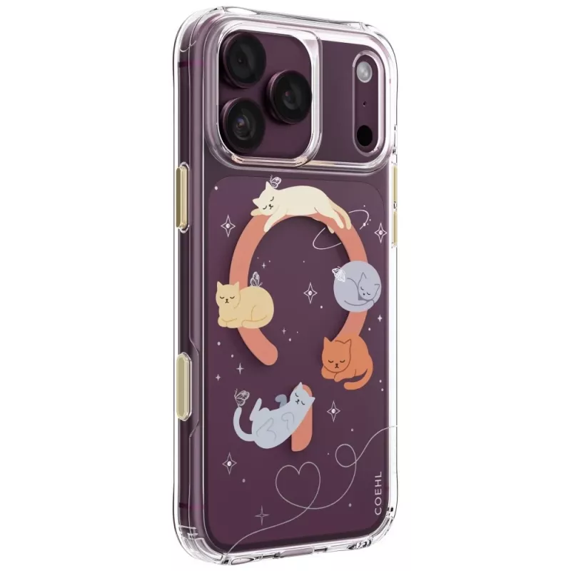 UNIQ Coehl Elysie dėklas, skirtas iPhone 18 Pro Max / 17 Pro Max, su magnetiniu įkrovimu, Whiskered Dreams