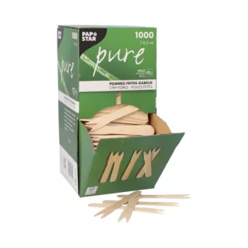 PAPSTAR pure medinės šakutės bulvytėms, 1000 vnt.