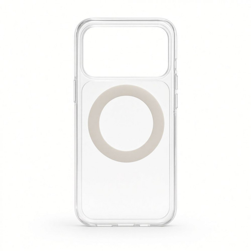 Evelatus Hybrid MagSafe dėklas su 360 metaliniu stovu, skirtas Apple iPhone 18 Pro Max, PC+TPU, permatomas
