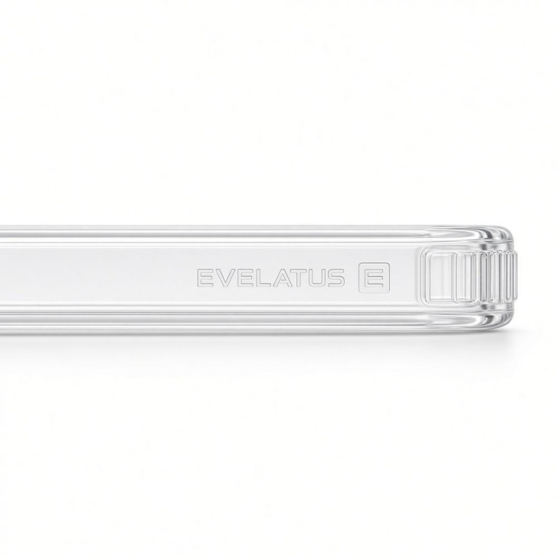 Evelatus Hybrid MagSafe dėklas su 360 metaliniu stovu, skirtas Apple iPhone 18 Pro Max, PC+TPU, permatomas