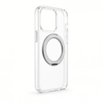 Evelatus Hybrid MagSafe dėklas su 360 metaliniu stovu, skirtas Apple iPhone 18 Pro, PC+TPU, permatomas