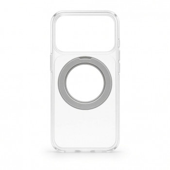 Evelatus Hybrid MagSafe dėklas su 360 metaliniu stovu, skirtas Apple iPhone 18 Pro, PC+TPU, permatomas