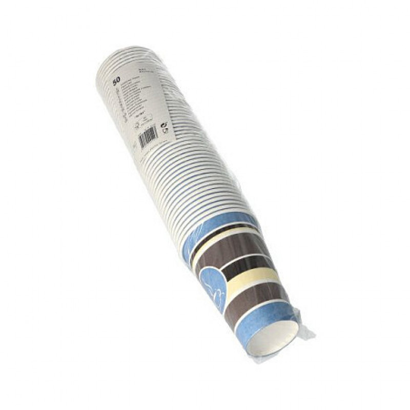 STARPAK vienkartiniai kavos puodeliai, 8 cm, 0,3 l, balti, raudoni, geltoni, pilki