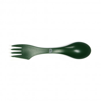 Origin Outdoors daugiafunkcis plastikinis šakutė-šaukštas, tamsiai žalia