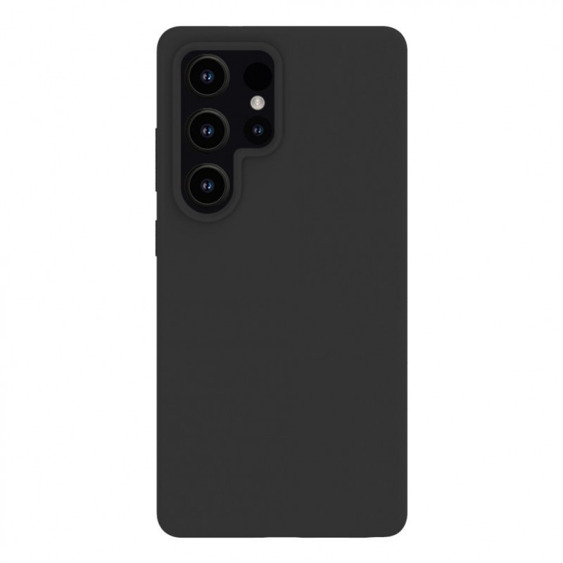 Evelatus Samsung Galaxy S23 Ultra Premium magnetinis švelnaus prisilietimo silikoninis dėklas, juodas