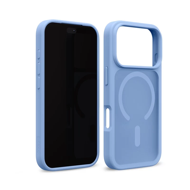 Crong Matte Magnetic MagSafe dėklas iPhone 18 Pro / 17 Pro, mėlynas