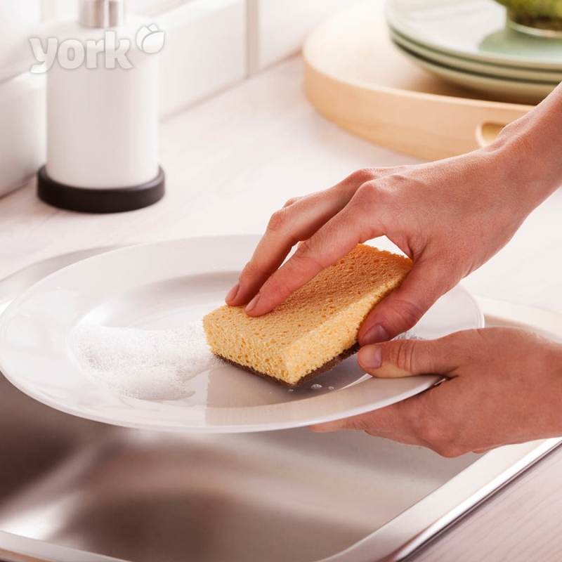 York Eco Natural celiuliozės kempinė indams plauti ECO, 2 vnt.