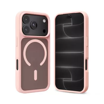 Crong Matte Magnetic MagSafe dėklas iPhone 18 Pro / 17 Pro, rožinis