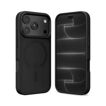 Crong Matte Magnetic MagSafe dėklas iPhone 18 Pro Max / 17 Pro Max, juodas