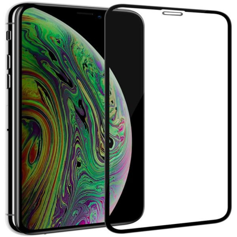 Evelatus Anti-Blue 2.5D Full Cover antistatinė grūdinto stiklo ekrano apsauga su mėlynos šviesos filtru, skirta Apple iPhone X/XS/11 Pro (Japan Glue)