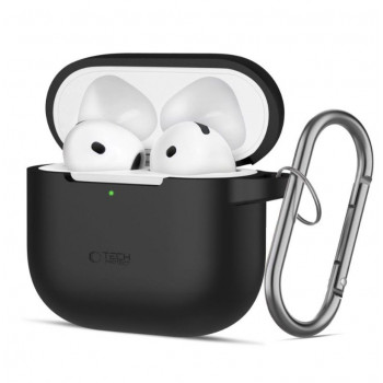 Tech-Protect Silicone Hook dėklas, skirtas Apple AirPods 4, juodas