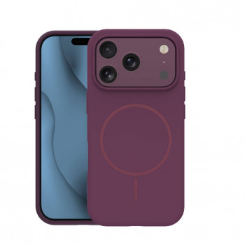 TFO Silicone Thin Mag dėklas, skirtas iPhone 17 Pro Max / iPhone 18 Pro Max 6.9 inch, tamsiai vyšninis