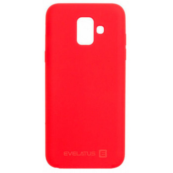 Evelatus Samsung A6 2018 Nano silikoninis dėklas, Soft Touch TPU, raudonas