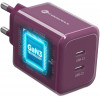 Forcell F-Energy GaN III VT-60 60W PD QC 4.0+ 2x USB-C bordinis sieninis įkroviklis + USB-C kabelis