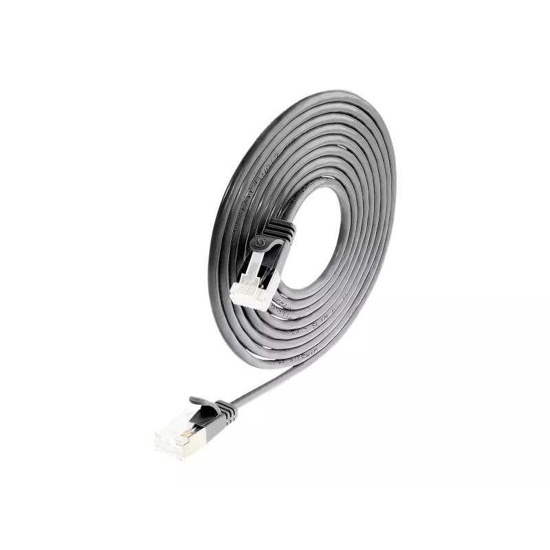 Wirewin Slim Cat6a U/FTP komutacinis kabelis RJ45, 5 m, juodas