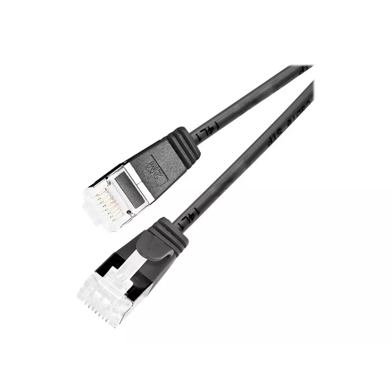 Wirewin Slim Cat6a U/FTP komutacinis kabelis RJ45, 5 m, juodas
