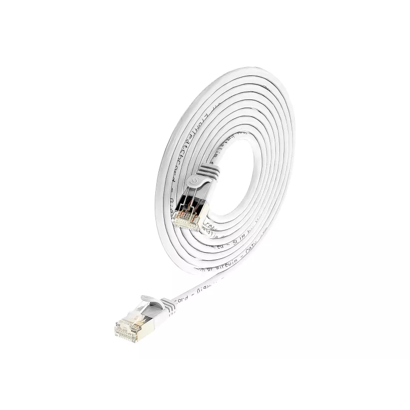 Wirewin Slim Cat6 U/FTP komutacinis kabelis RJ45, 7,5 m, baltas
