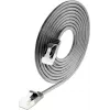 Wirewin SLIM Cat6a 10 Gigabit U/FTP lengvasis komutacinis kabelis, apvalus, Ø 3,8 mm, 0,15 m, juodas