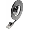 Tinklo komutacinis kabelis Wirewin Slim Cat6 U/UTP RJ45, 0,1 m, juodas