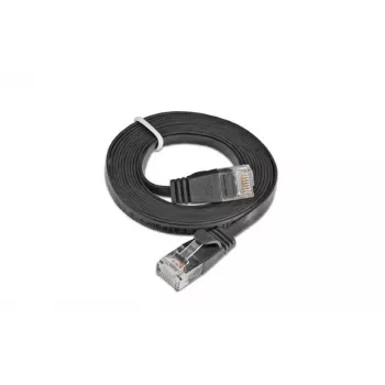 Tinklo komutacinis kabelis Wirewin Slim Cat6 U/UTP RJ45, 0,1 m, juodas