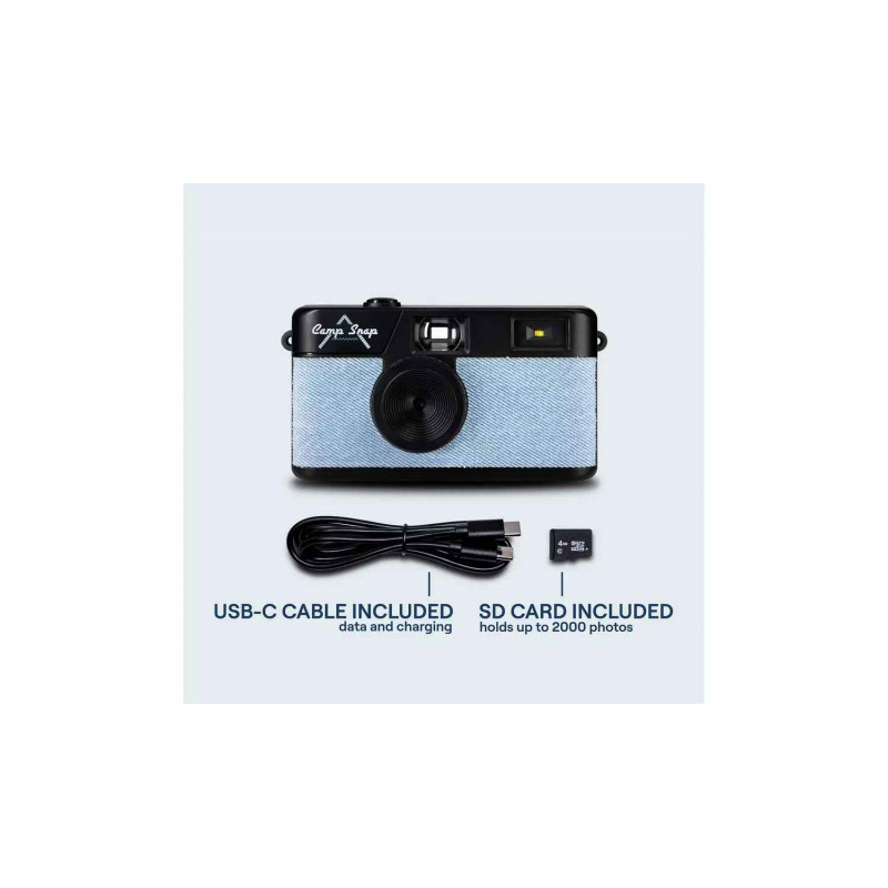 Camp Snap skaitmeninis fotoaparatas CS-V105-DN-WW Denim, Blue Jeans/juodas