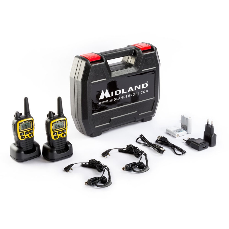 Midland XT70 Adventure radijo stotelė, 93 kanalai, 433,075 - 446,09375 MHz, juoda/geltona