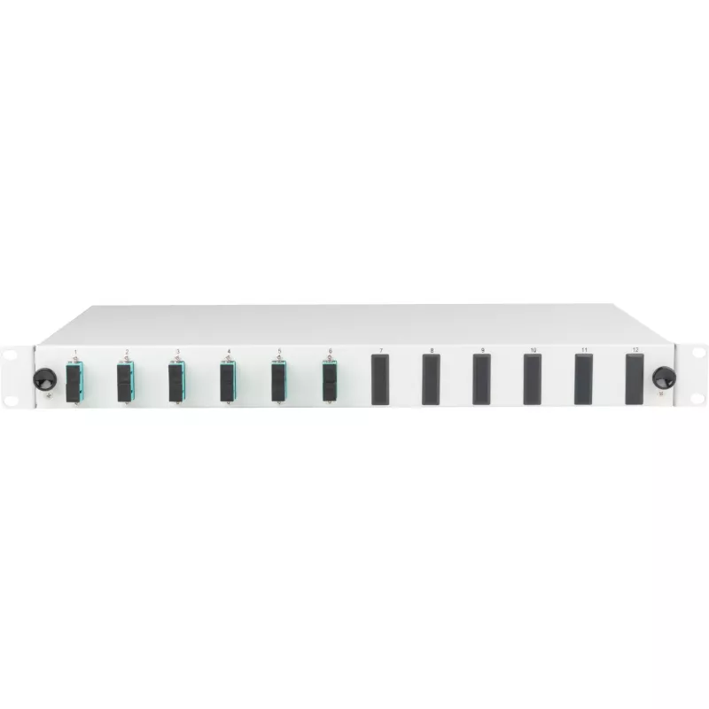 EFB Elektronik ištraukiama šviesolaidžių sujungimo dėžutė SC 50/125 µm OM3, 12 pigtailų, 6 adapteriai