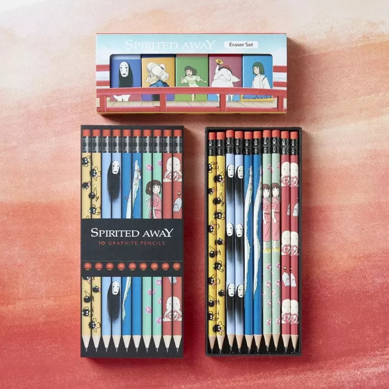 Grafito pieštukai Spirited Away – Studio Ghibli – 10 vnt.