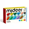 Mideer Silky Crayons minkštų, nuplaunamų kreidelių papildymai, 12 vnt.