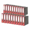 FALKEN Recycling segtuvas A4, 8 cm, raudonas marmurinis