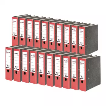 FALKEN Recycling segtuvas A4, 8 cm, raudonas marmurinis