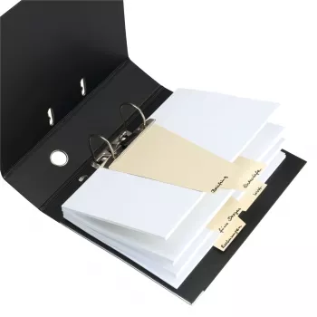 herlitz skiriamosios juostelės, trapecinės, Manila kartonas, DIN A4, perforuotos, 120 x 230 mm, 100 vnt.