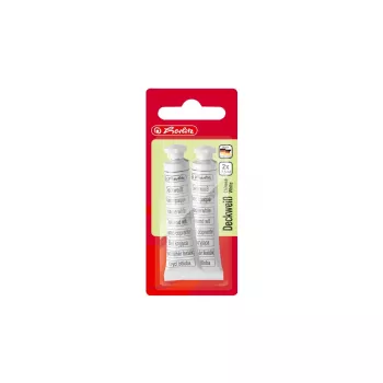 herlitz balti dengiamieji dažai, 2 tūbelės po 7,5 ml (8642100)