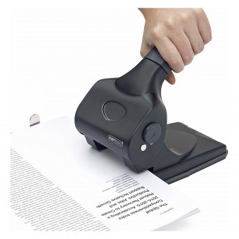 Rapesco ALU 65 dokumentų kiaurymų perforatorius, juodas