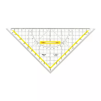 ARISTO geometrinė trikampė liniuotė su rankena, 25,0 cm