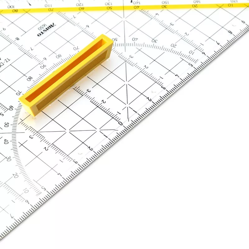 ARISTO geometrinė trikampė liniuotė su rankena, 25,0 cm