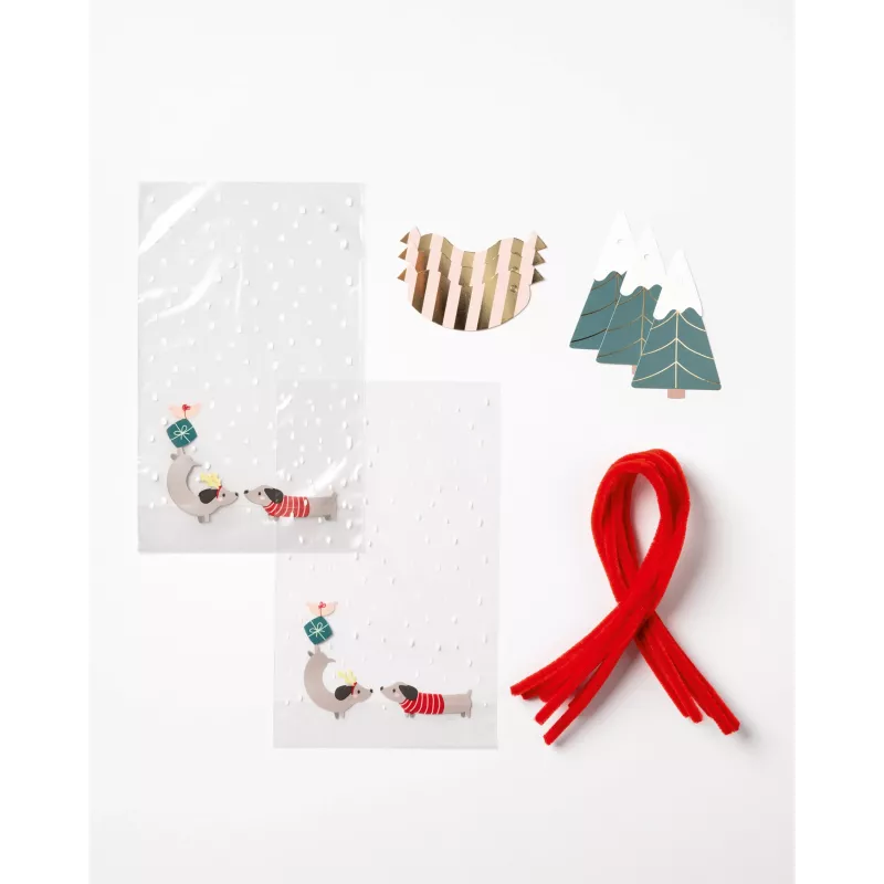 folia PP maišelis su plokščiu dugnu MERRY WOOFMAS, 14,5 x 23,5 cm