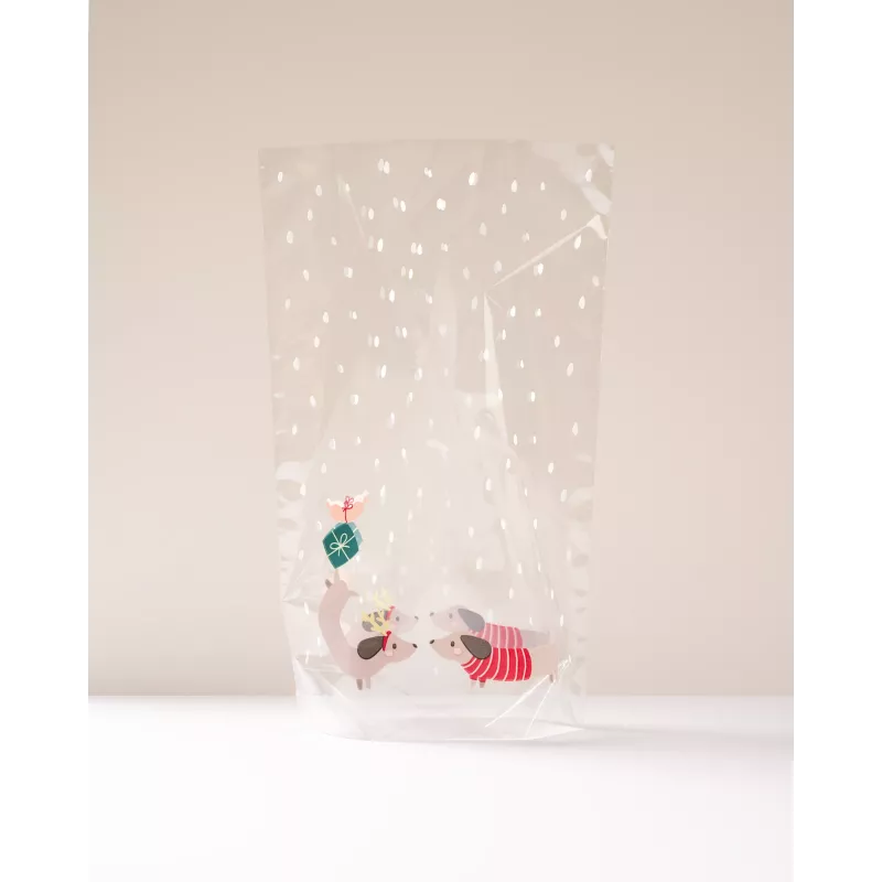 folia PP maišelis su plokščiu dugnu MERRY WOOFMAS, 14,5 x 23,5 cm