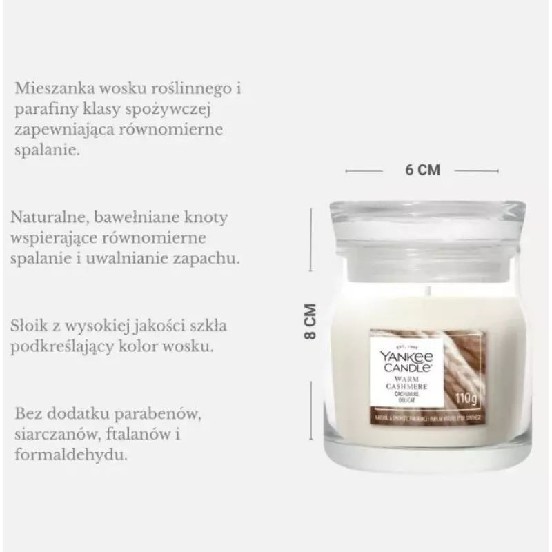 Yankee Candle Warm Cashmere žvakė, maža