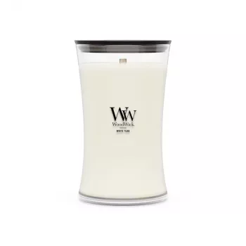WoodWick White Teak žvakė, didelė, 610 g