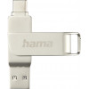 USB atmintinė Hama C-Rotate Pro 64 GB USB Type-A / USB Type-C 3.2 Gen 1 (3.1 Gen 1) sidabrinė