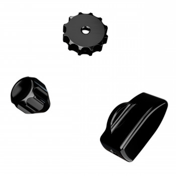Ascher Racing Knob Kit Pro simuliacinio lenktyninio vairo rankenėlių rinkinys, Stealth Black